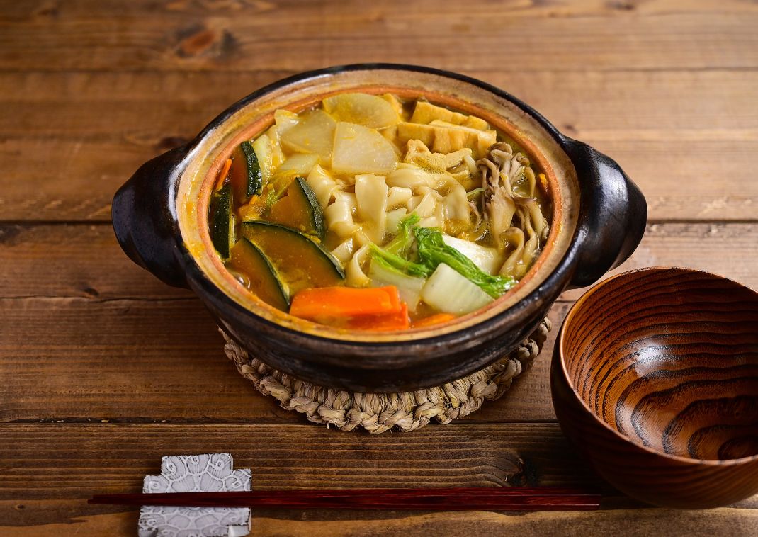 A dish of Houtou noodles, Yamanashi, Japan