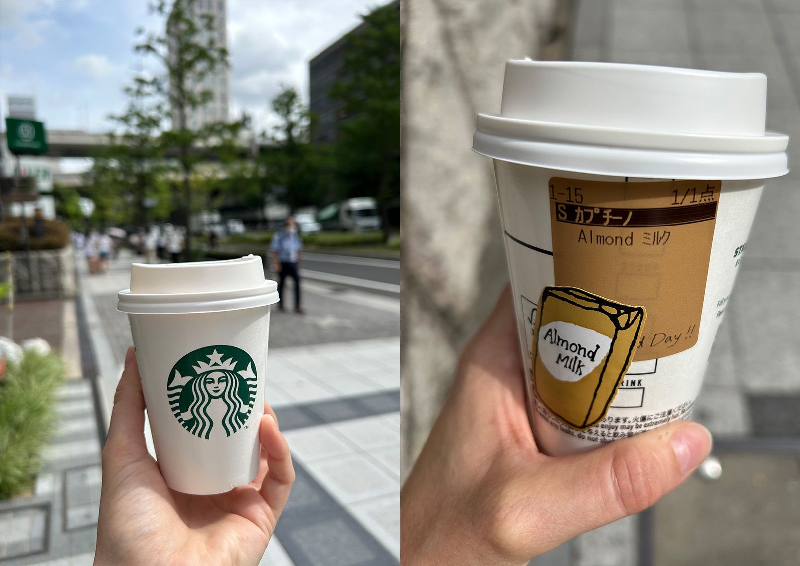 Kaffe til at tage med med mandelmælk