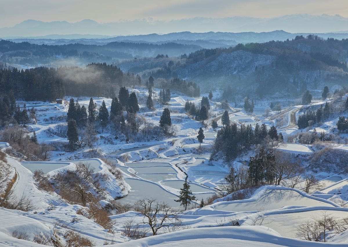 Vinterlandskab i Hoshitoge, Niigata
