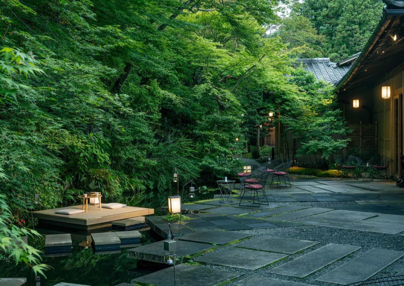 Vandhave på Hoshinoya Kyoto, Japan