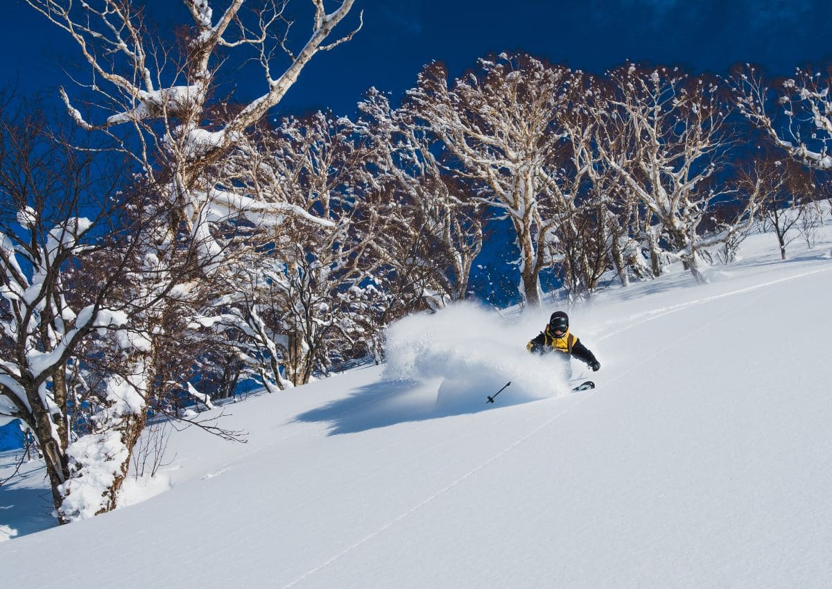 Skiløber på Geto Kogen ski resort, Iwate