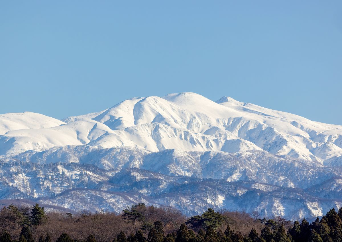Mount Hakusan om vinteren, Ishikawa