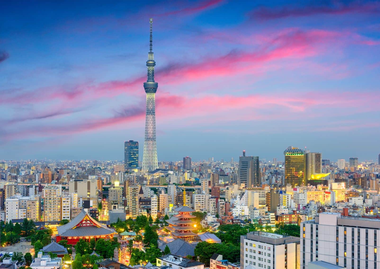Udsigt fra observationsdækket i Tokyo Skytree, Tokyo