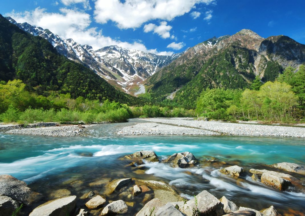 Kamikochi højlandet om sommer, Nagano, Japan