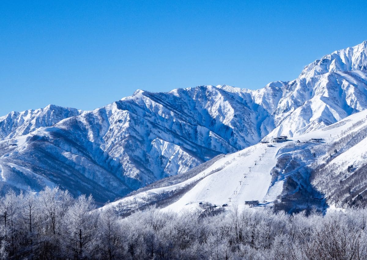 De sneklædte japanske alper, Nagano