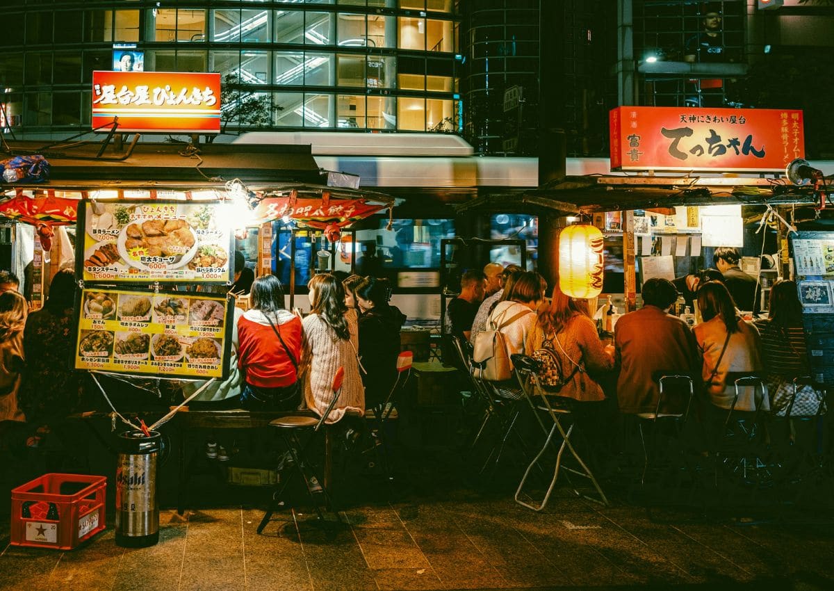 En mobil yatai-madbod i Fukuoka, Japan