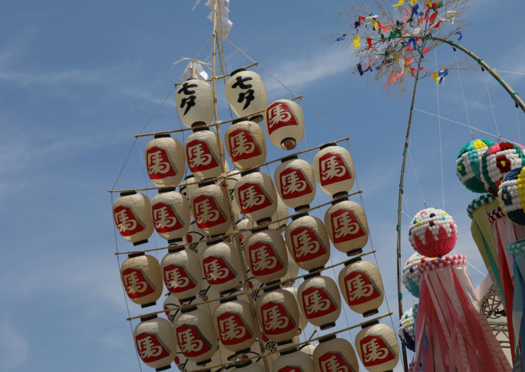 Kanto festivallens lanterner, Akita, Japan