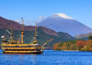 Fuji-bjerget og Ashi-søen