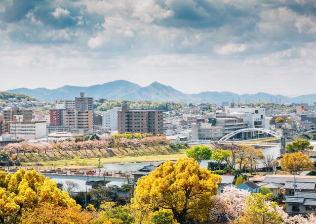 Udsigt udover Okayama