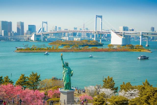 Udsigt over Tokyo fra Odaiba, Japan