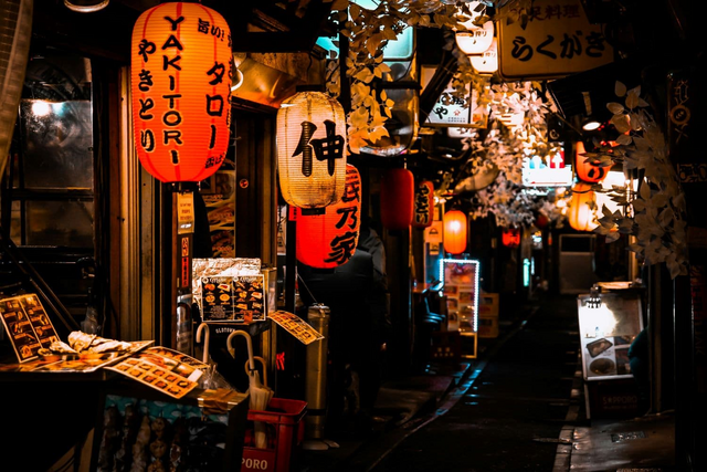 Gade med lokale izakayas i Shinjuku, Tokyo
