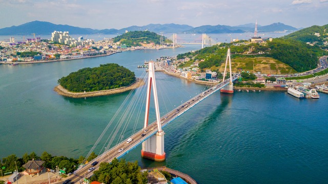 Udsigt over Yeosu