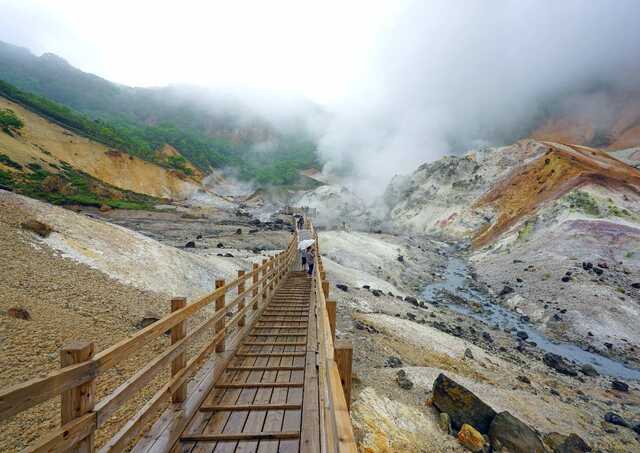 Helvedesdalen i Noboribetsu, Shikotsu-Toya Nationalpark