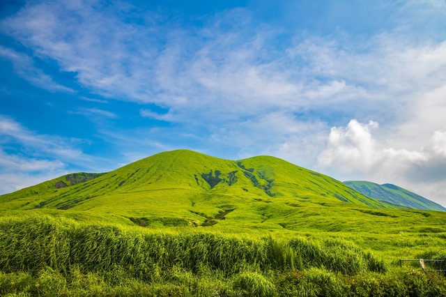 Grønne bakker ved Mt Aso, Kumamoto