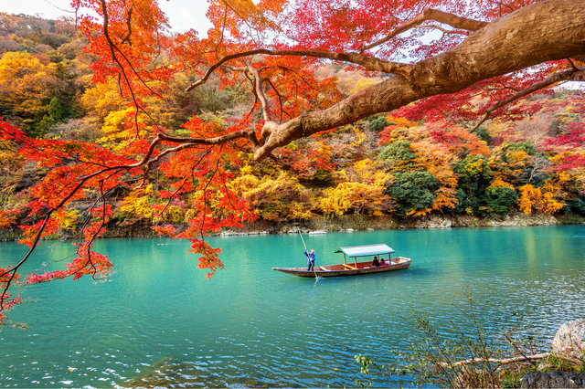 Bådtur på Hozu-floden, Arashiyama