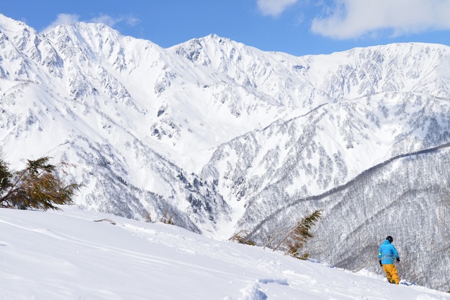 Off-piste på Hakuba