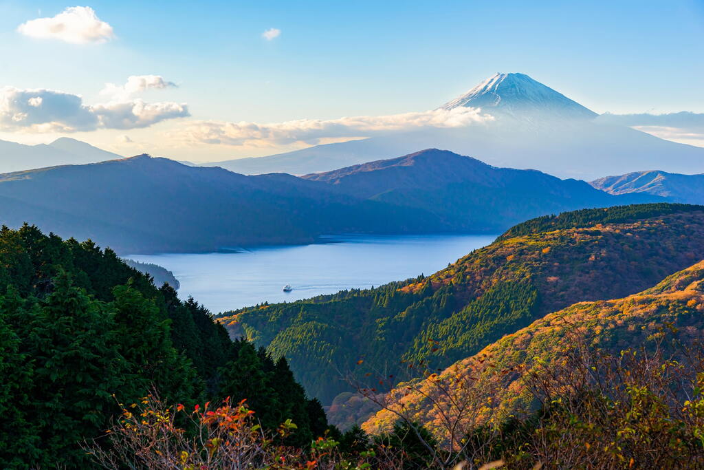 Ashi-søen med Fuji-bjerget, Hakone 