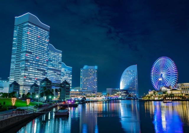 Yokohama om natten