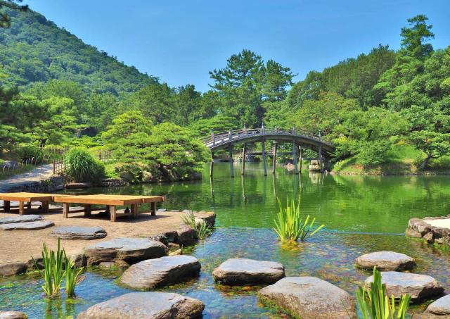Engetsukyo-broen, Ritsurin-haven, Takamatsu