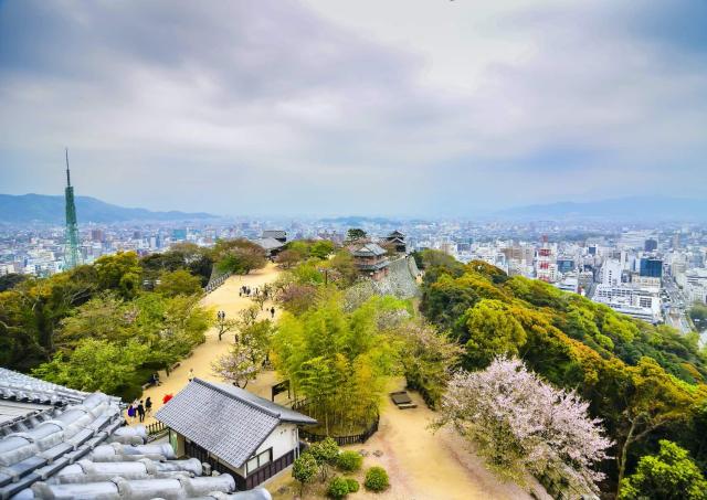 Udsigt fra Matsuyama Castle