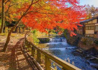 Kurokawa Onsen om efteråret