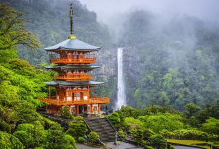 Ise Seigantoji-pagoden og Nachi-vandfaldet