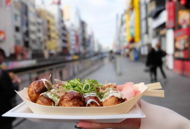 Takoyaki-blæksprutte i Osaka