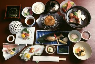 Kaiseki måltid i Shibu Onsen