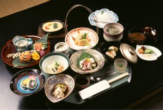 Kaiseki middag på en Ryoken