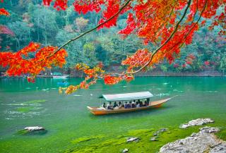 Arashiyama bådtur, Kyoto